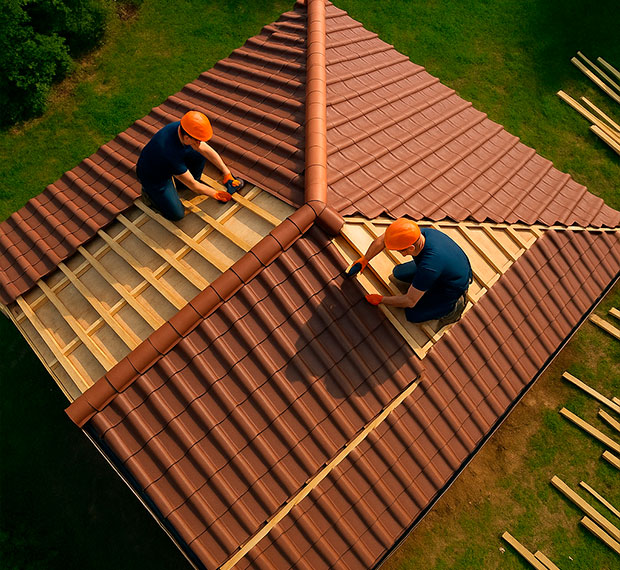 Монтаж 2-скатной крыши в Архангельске