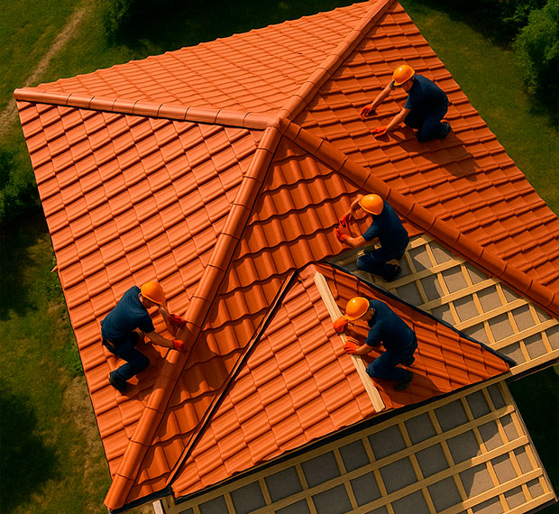 Монтаж 3-скатной крыши в Архангельске